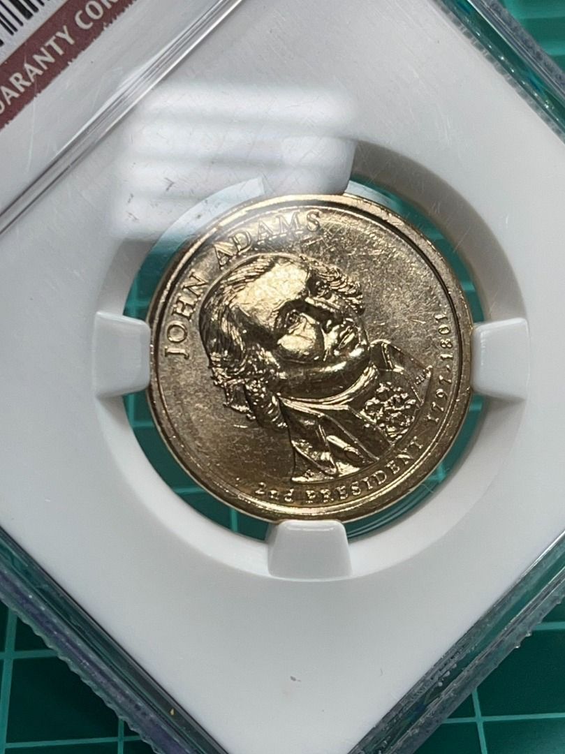 美洲美國2007年美國總統紀念幣約翰．亞當斯1美元錢幣-丹佛廠D記NGC鑑定幣、評級幣, 書籍、休閒與玩具, 收藏、紀念品, 錢幣、紙鈔在旋轉拍賣
