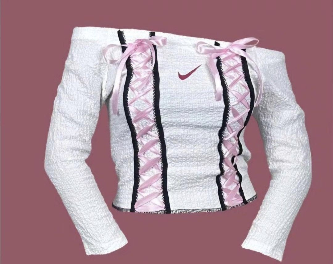 nike off shoulder shirt