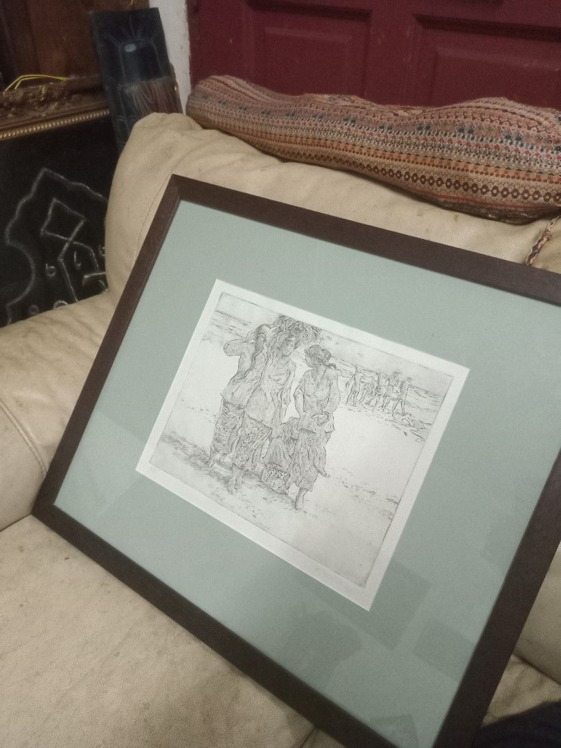 A VERY RARE Artist proved etching work by KHALIL IBRAHIM, Hobbies ...