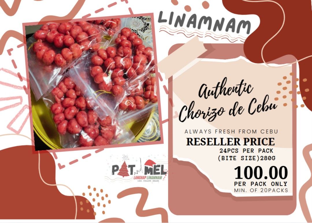 AUTHENTIC CHORIZO DE CEBU AND PORK BBQ (Category: Chilled & Frozen Food) located in Mandaluyong City. Submitted by imimimi (Listing ID 1346095407, Image 2). Description: Looking for extra income? Dito ka na mag invest, fast moving ang mga product na toh! Legit na masarap, repeat orders ang mga buyer dito! Sulit ang perang ilalabas mo, may pang ulam ka na may pang negosyo ka pa! PM NA LANG SA INTERESADO!.
