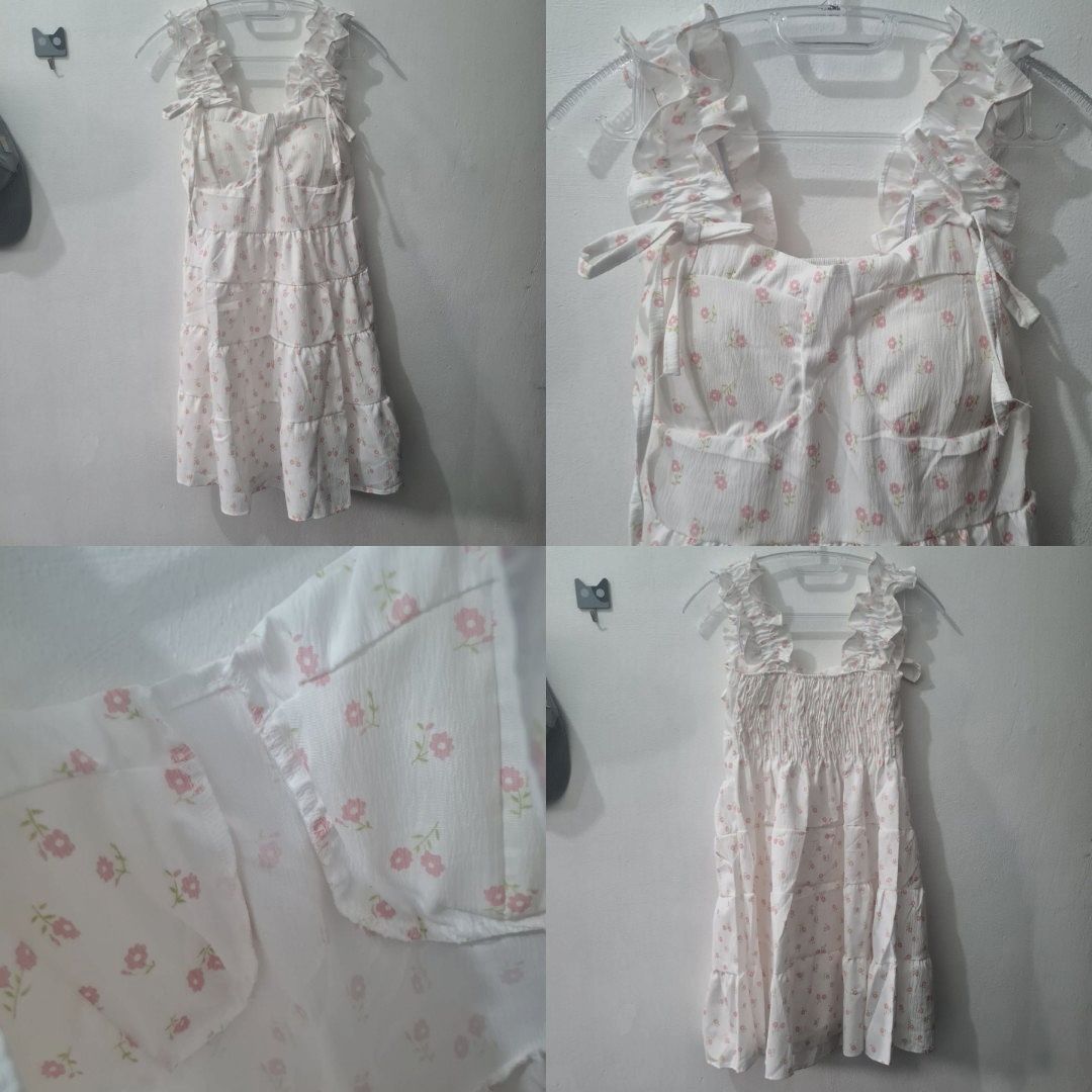 BKK PADDED MIDI DRESS (Category: Dresses) located in Marikina City. Submitted by savemyclosetph (Listing ID 1345776443, Image 1). Description: BKK PADDED MIDI DRESS PINK | PURPLE | BLUE FLOWER PRINT SMALL TO LARGE P550.00.