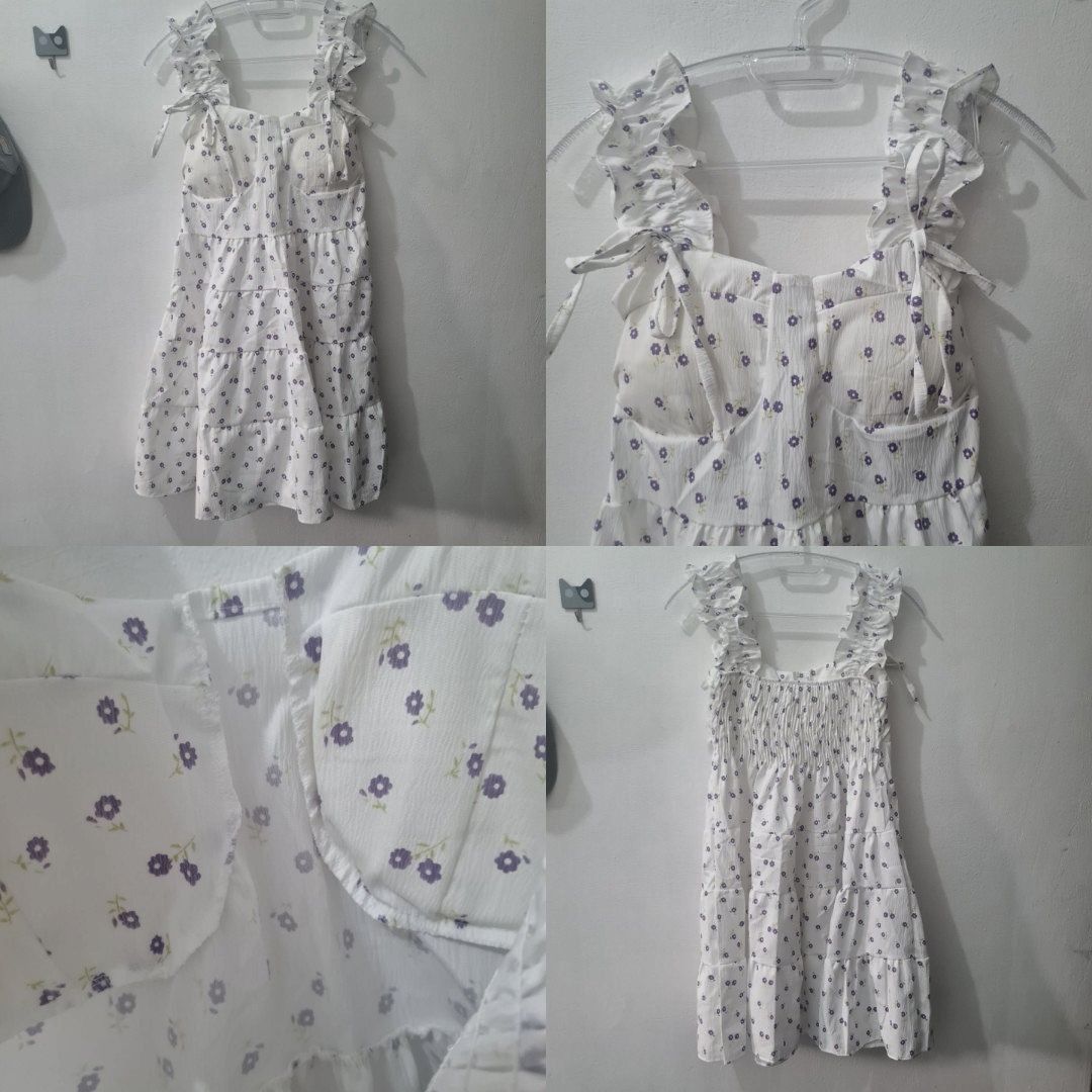 BKK PADDED MIDI DRESS (Category: Dresses) located in Marikina City. Submitted by savemyclosetph (Listing ID 1345776443, Image 3). Description: BKK PADDED MIDI DRESS PINK | PURPLE | BLUE FLOWER PRINT SMALL TO LARGE P550.00.
