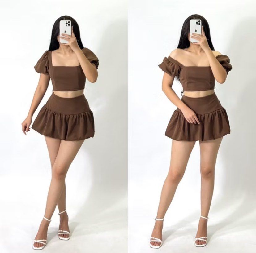 choco brown terno (Category: Sets or Coordinates) located in Las Pinas. Submitted by minminjinl36469 (Listing ID 1346024228, Image 1). Description: S-M .