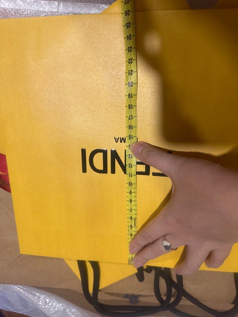 Fendi Paper Bag (Medium) (Category: Luxury Bags & Wallets) located in Manila. Submitted by krisceluy (Listing ID 1346070254, Image 3). Description: 💯 Authentic Fendi Paper Bag From store Size: 26cm x 26cm ❇️ Brand New, spotless.