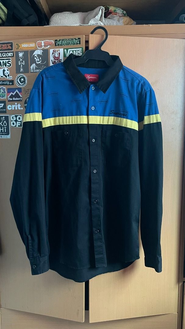 F W17 SUPREME COLOR BLOCKED WORK SHIRT