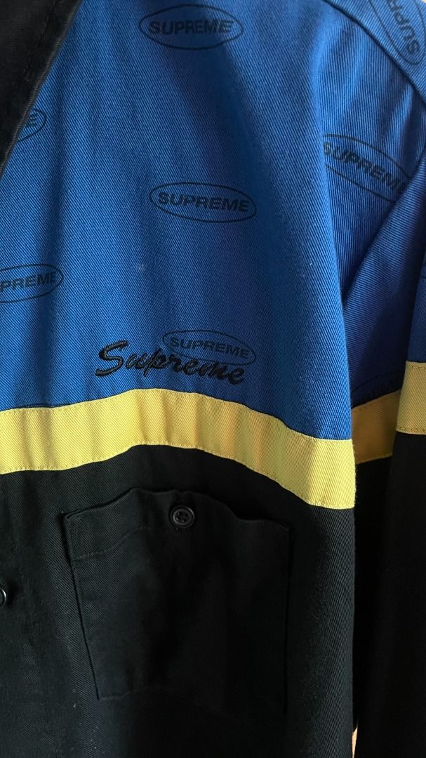 Supreme color blocked work shirt clearance