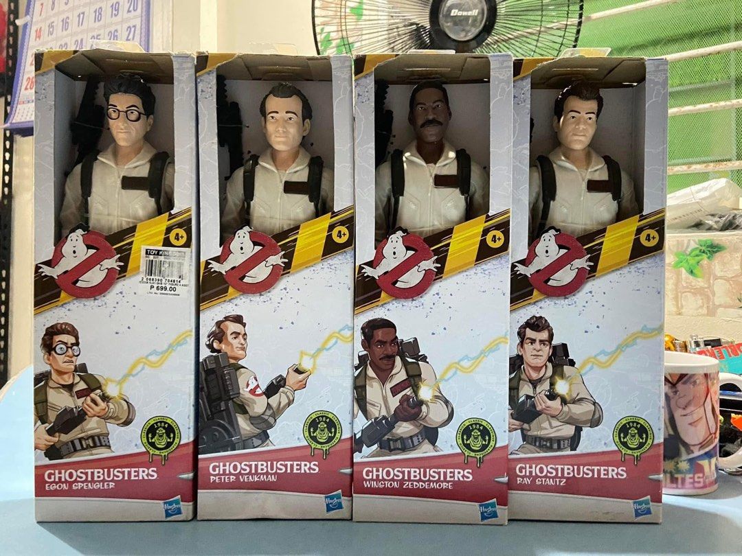Ghostbusters Characters Set (Category: Figurines & Statues) located in Taytay. Submitted by michidc (Listing ID 1345979623, Image 1). Description: Ghostbusters Figures 1/6th scale or 12 inches tall Classic year 1984 edition Authentic by Hasbro *** Last Ghostbusters Figures na po ito na kasama pa nila si Egon. Simula kasi sa latest movie nila ngayong 2024 (Ghostbusters Frozen Empire) ay wala na si Egon Spengler. Complete set Ghostbusters 1/6th sca