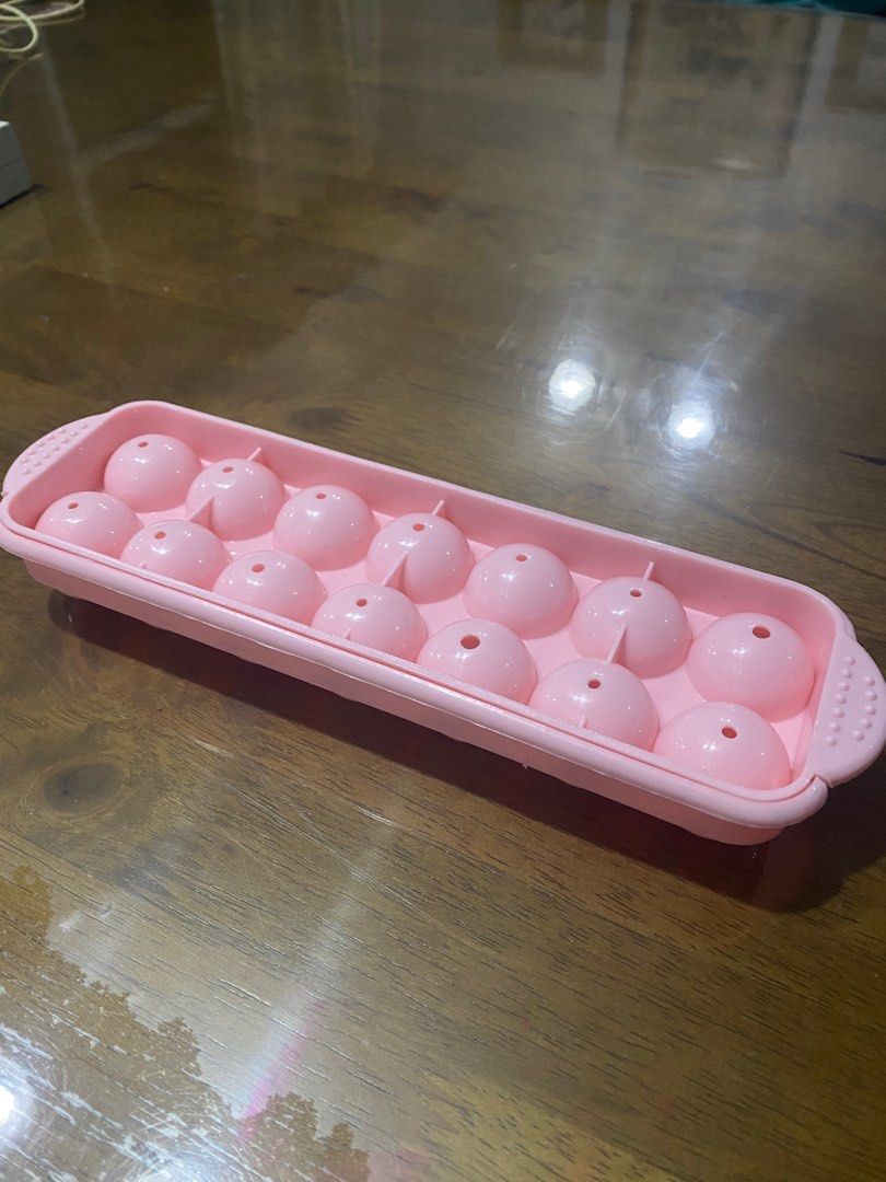 Ice globe tray ice cube mold pink kitchen tools (Category: Other Kitchenware & Tableware) located in Quezon City. Submitted by clmrn5 (Listing ID 1346048228, Image 3). Description: no issues good as new.