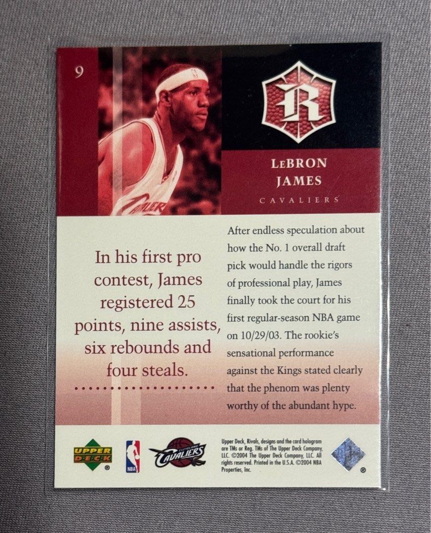Lebron James 2004-2005 Upper Deck Rivals Box Set #9 Nba Cards (Category: Raw Singles) located in Pila. Submitted by shift2. (Listing ID 1346029449, Image 2). Description: Cards are mint to nrmint Manage expectation for raw card Card with issue will be declared Shipping will be shouldered by the buyer Payment: Gcash/BPI Cards are negotiable just offer Payment first before shipping/ no rush shipping pls Cards are in Laguna.