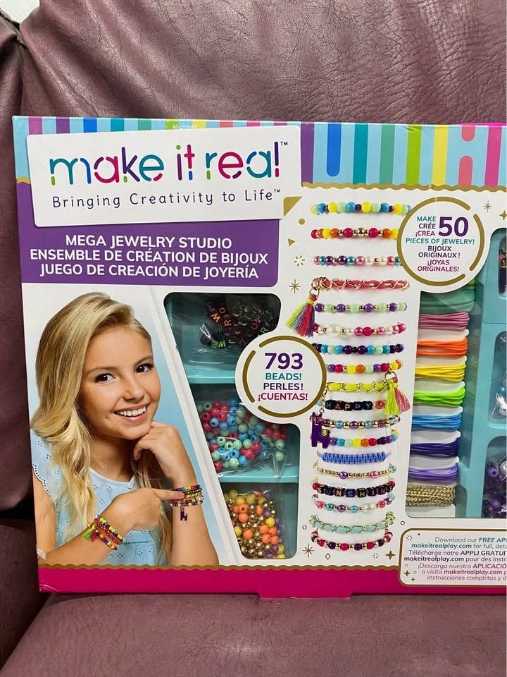 Make It Real Mega Jewelry Studio 880pcs Beads And Charms Kit (Category: Craft Supplies & Tools) located in Makati City. Submitted by mighty.simpletrading (Listing ID 1345936639, Image 2). Description: pickup location: makati city brand: make it real model: mega 880pcs Jewelry Studio Beads And Charms Kit price: 1,500php condition: brandnew sealed with toy kingdom tag rfs already have other beads set original toy kingdom price @ 1599php **pickup 24