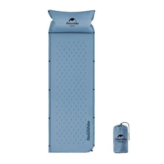 Naturehike Sleeping Pad with Pillow (Category: Hiking & Camping) located in Manila. Submitted by agustinnepomuceno (Listing ID 1346034226, Image 2). Description: Naturehike Self-Inflating Sleeping Pad with Pillow - Brand New Color: Graphite Blue Price: 1,395 PHP Condition: Brand New – Ultralight memory foam for comfort – Built-in pillow for added convenience – Fast inflation, no pump required – Compact and includes a storage bag – Perfect for out