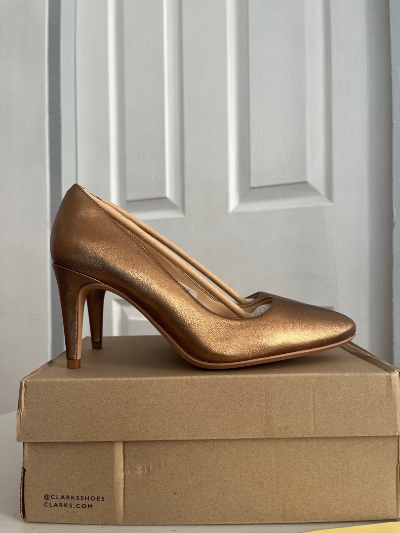 Clarks Laina Rae leren pumps zwart