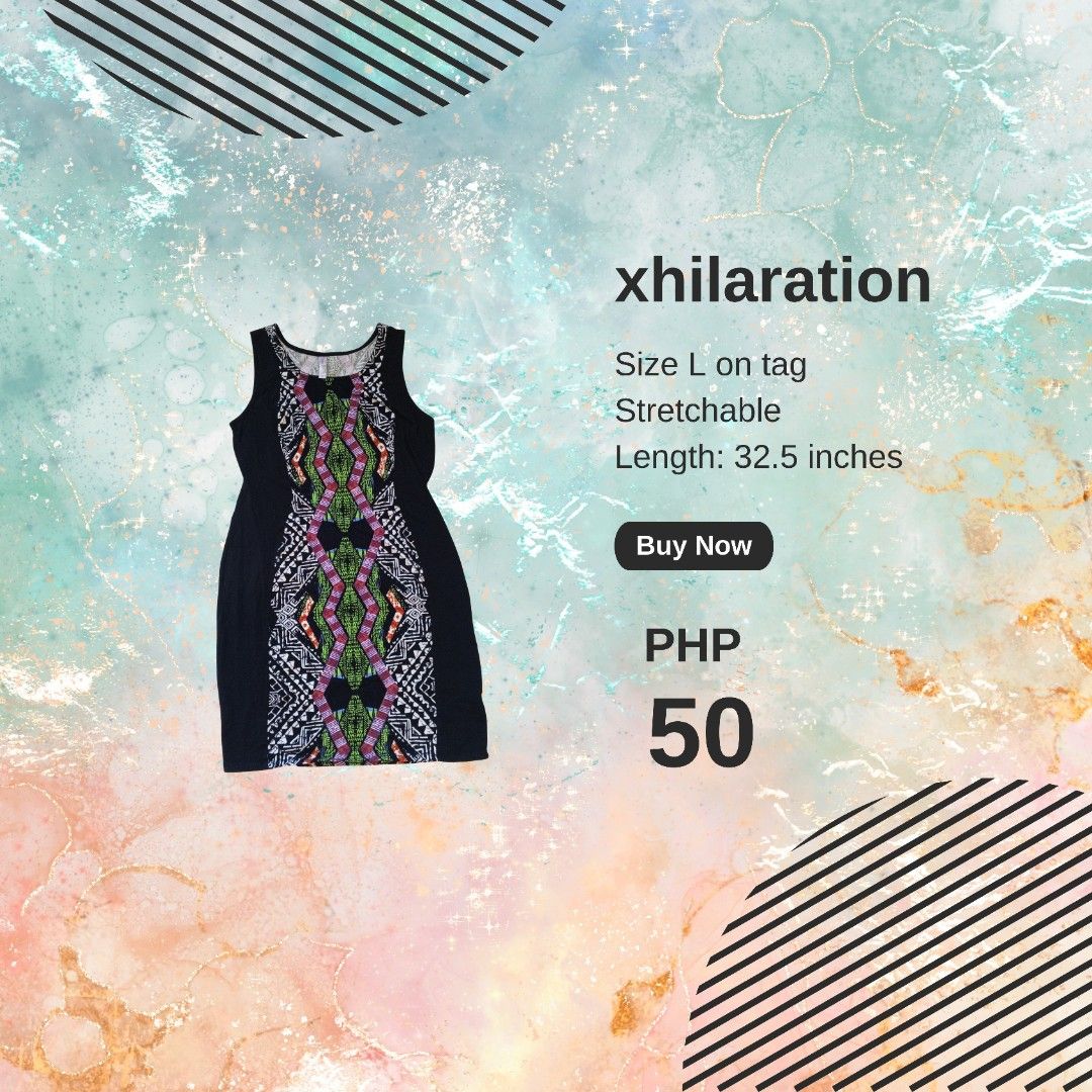 xhilaration Black Printed Dress (Category: Dresses) located in Caloocan City. Submitted by declutterpreneur (Listing ID 1345997187, Image 1). Description: .