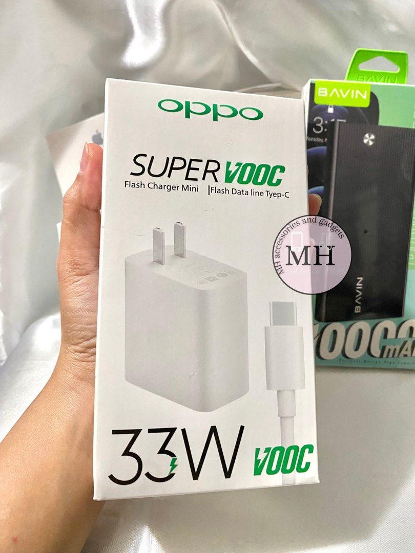 33W Oppo Super Vooc fast charger type C (Category: Chargers & Cables) located in Manila. Submitted by mh.gadgetsaccessories (Listing ID 1346231741, Image 2). Description: Oppo Super Vooc Flash Charging Adpater + Cable.