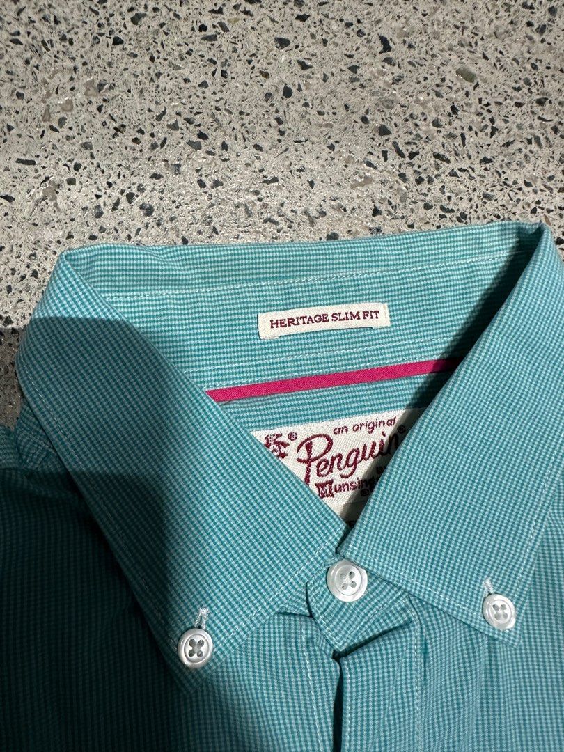Authentic Penguin Long Sleeves Green XS (Category: Formal Shirts) located in Pasig City. Submitted by mrdecluttering_ph (Listing ID 1346221880, Image 2). Description: Authentic Penguin Long Sleeves Checkered green Shipping fee c/o buyer Slightly negotiable Rfs decluttering .