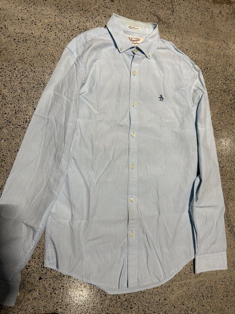 Authentic Penguin Long Sleeves XS (Category: Formal Shirts) located in Pasig City. Submitted by mrdecluttering_ph (Listing ID 1346223740, Image 1). Description: Authentic Penguin Long Sleeves Light Blue XS Shipping fee c/o buyer Slightly negotiable Rfs decluttering .