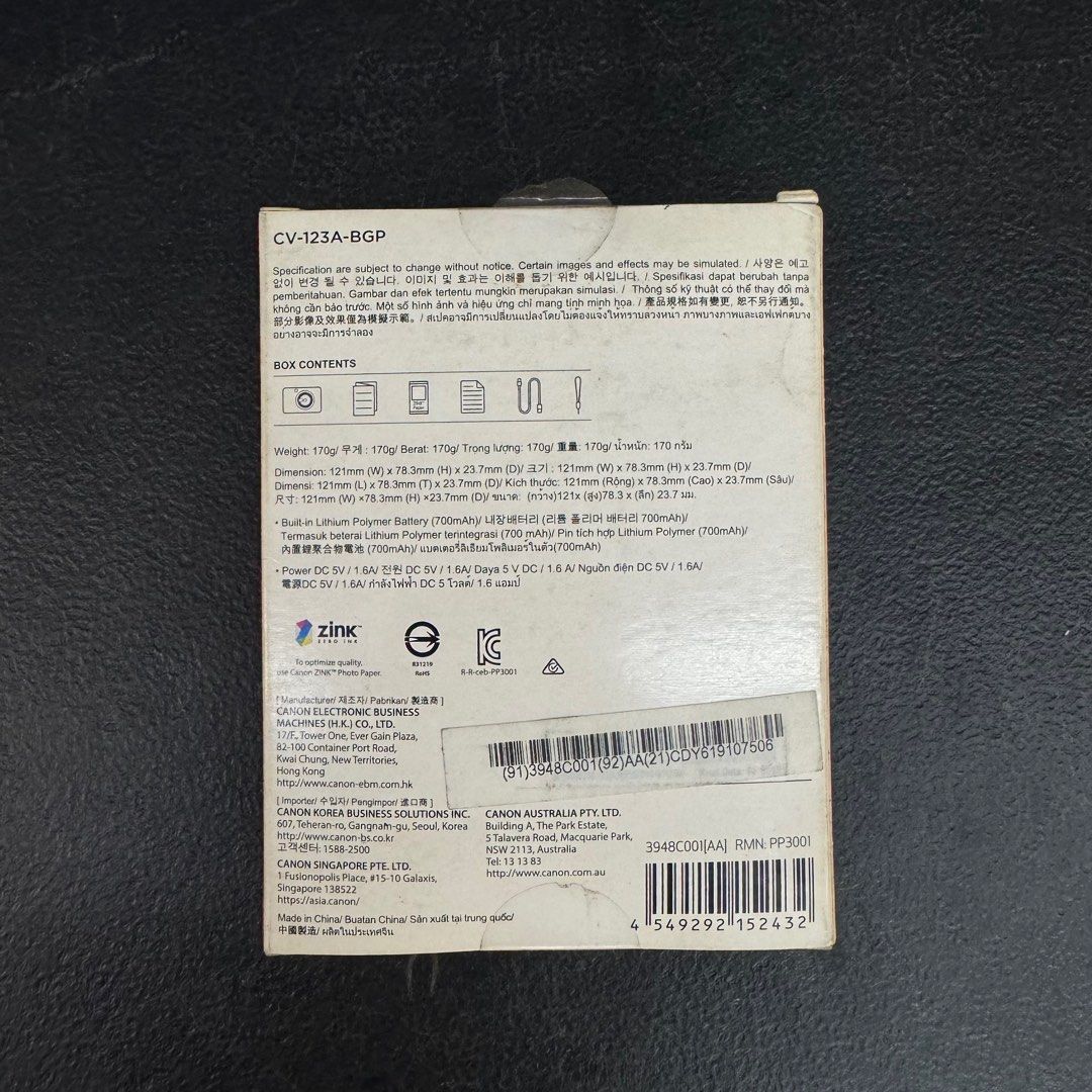 Canon Inspic C Camera Printer (Category: Cameras) located in Batac City. Submitted by 0717sales (Listing ID 1346256008, Image 2). Description: sealed. dirty marks on the box doesnt affect the quality of the item.