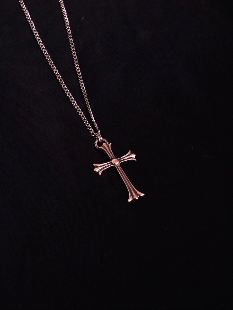 Chrome Hearts Cross Pendant Necklace Gothic Hollow Cross Necklace