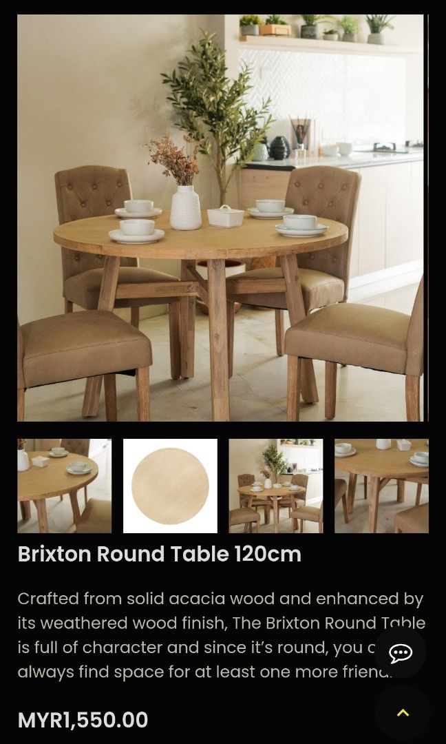 Dining Table (Category: Tables & Sets) located in Singapore. Submitted by erahoney (Listing ID 1346239049, Image 1). Description: dining table bought on July 2024. still look new, wood is sturdy. need to let go because am looking for darker wood tone.