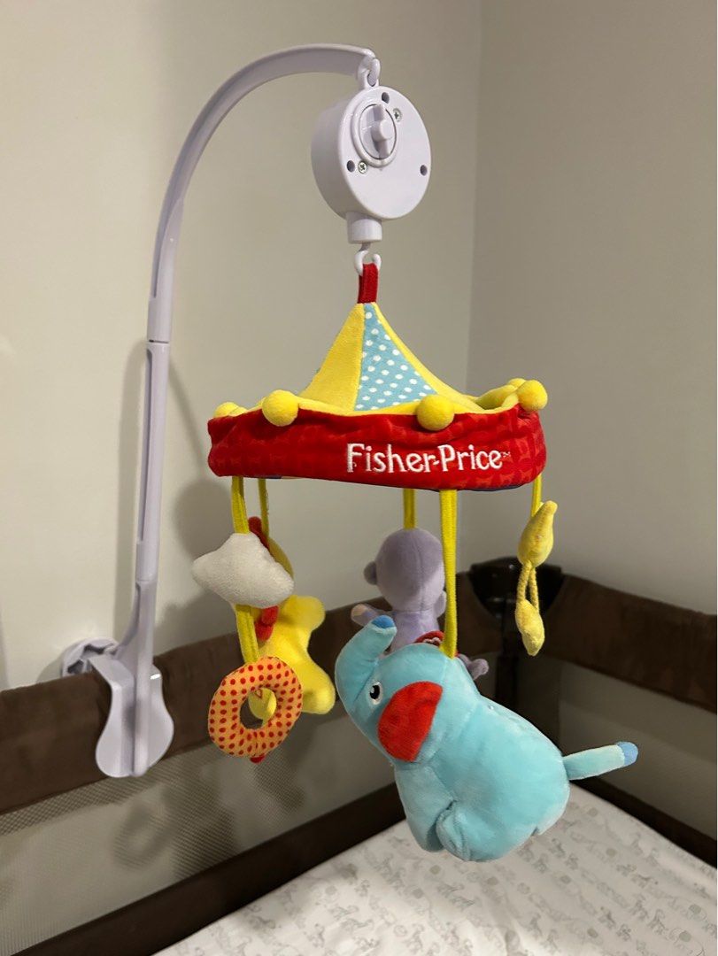 Fisher Price Musical Mobile (Category: Infant Playtime) located in Paranaque City. Submitted by mjvhp (Listing ID 1346223360, Image 1). Description: RFS: outgrown Clean and comes with box. .