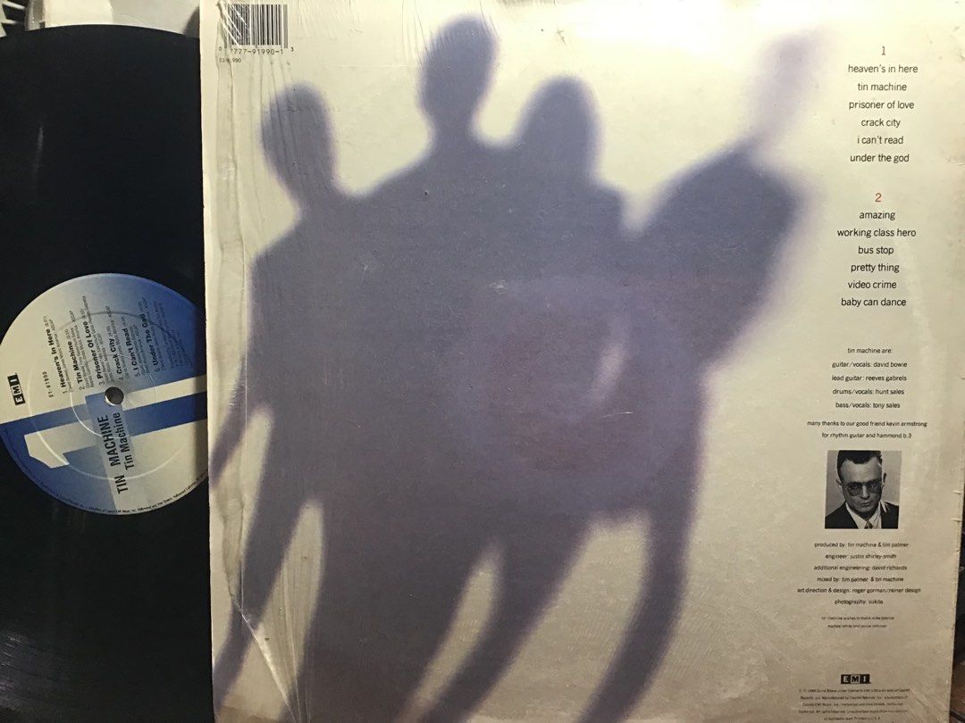 LP Tin Machine (David Bowie) OOP VINYL RECORD Anubis Piring Hitam 80s ...