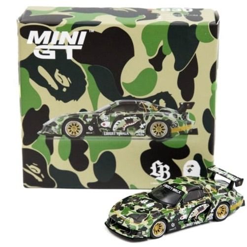 ファッションの x GT MINI A SIlhouette Super LB RX-7 Mazda BAPE Ape Bathing ミニカー