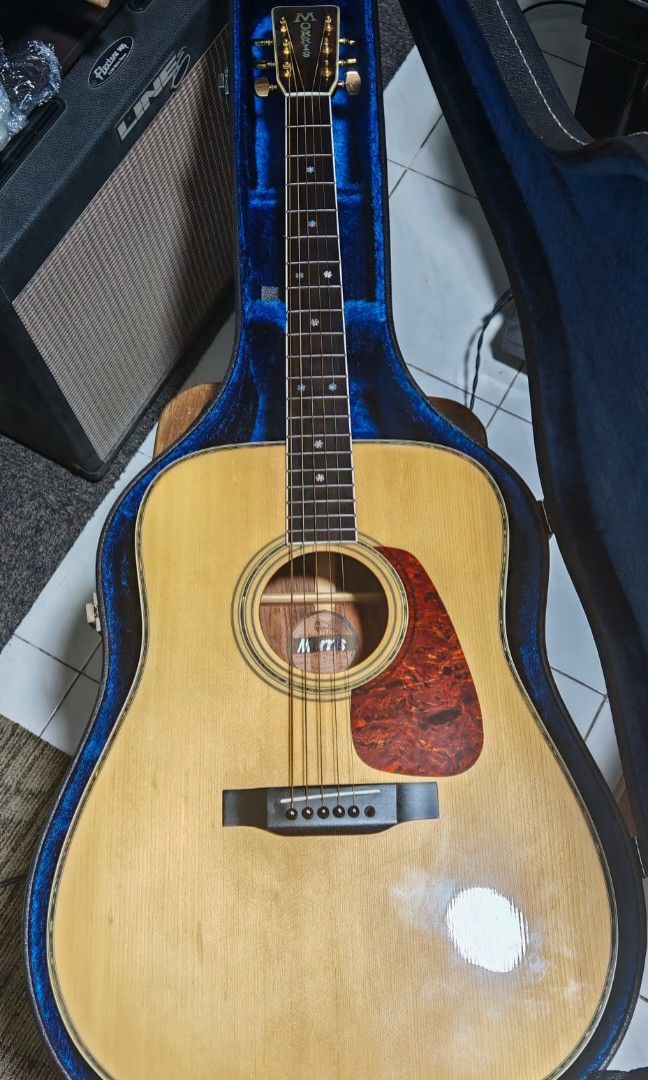 Morris md527 rare acoustic guitar (Category: Musical Instruments) located in Paranaque City. Submitted by yourhonorvoy (Listing ID 1346173407, Image 1). Description: 🎹🎹🎹 Morris md527 acoustic guitar 35k only With hardcase With minor scratches only 😍 Palitan ko ng bagong strings.... 👍Payment thru cash, bank transfer or gcash 🚚We do shipping👍via lalamove, transportify or cod( within nearby areas) ✈️🚢🚆We also ship nation wide, dipende sa lo