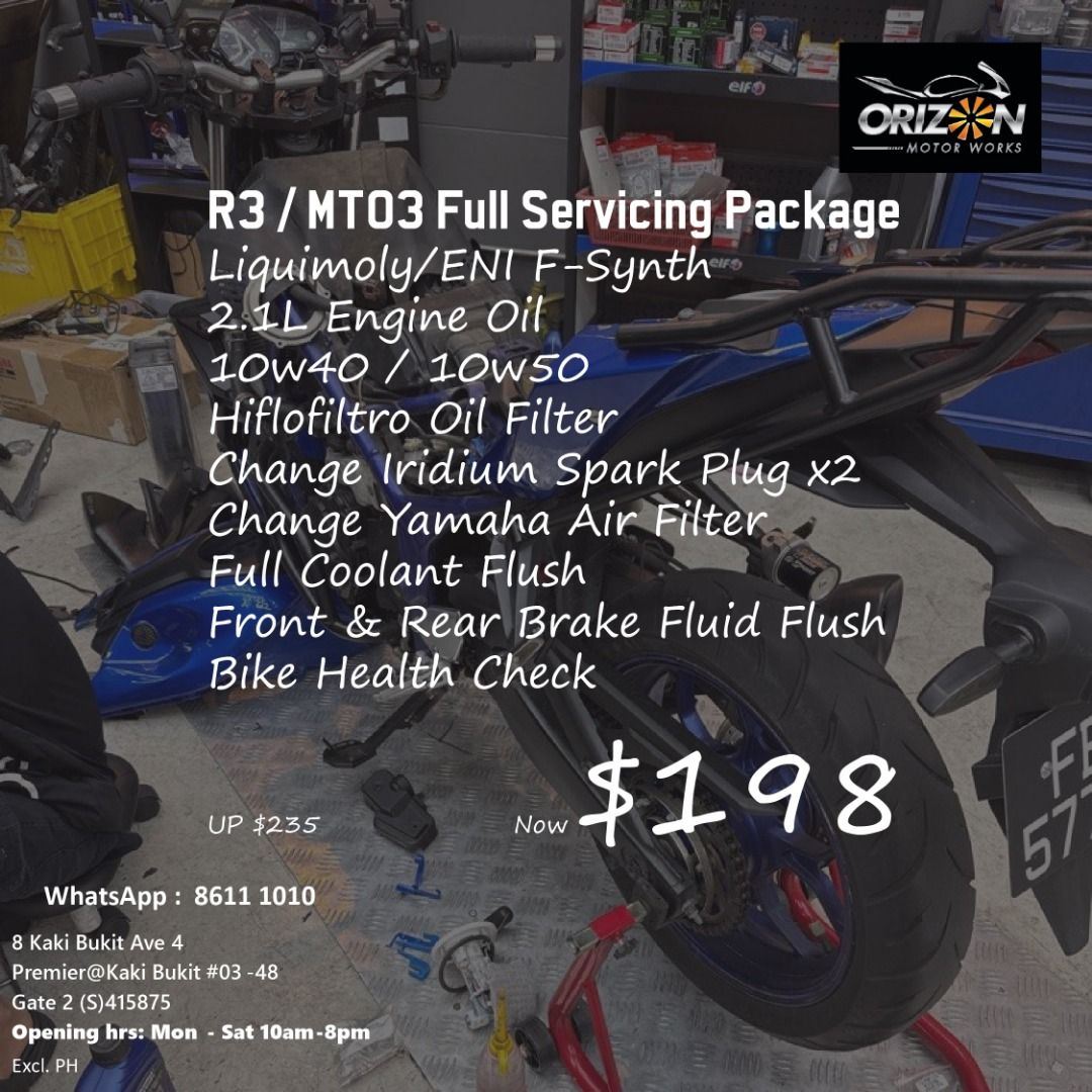 MT03 Full Servicing R3 Full Servicing Engine Overhaul Repairs