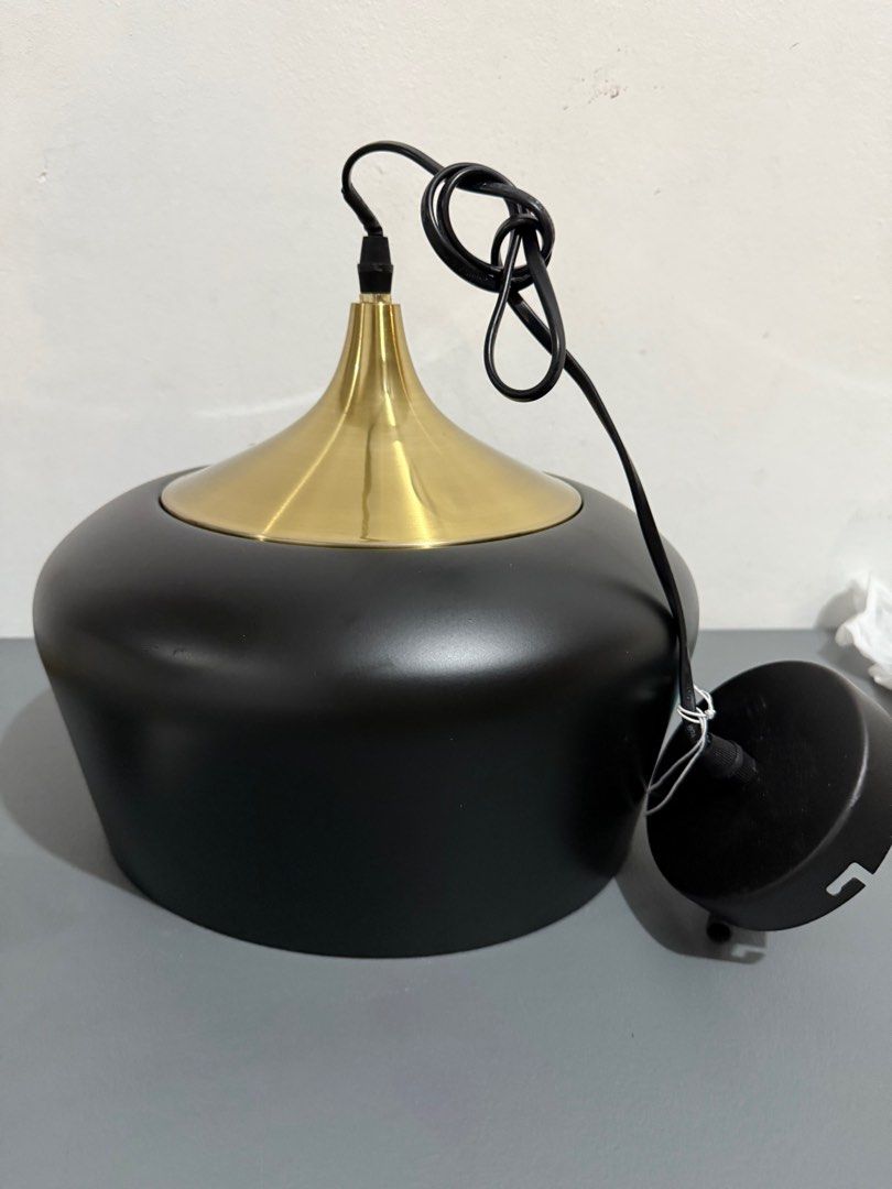 Nordic style hanging light in black (Category: Lighting) located in Pasig City. Submitted by msthrifty008 (Listing ID 1346193636, Image 3). Description: 36cm diameter No bulb included.