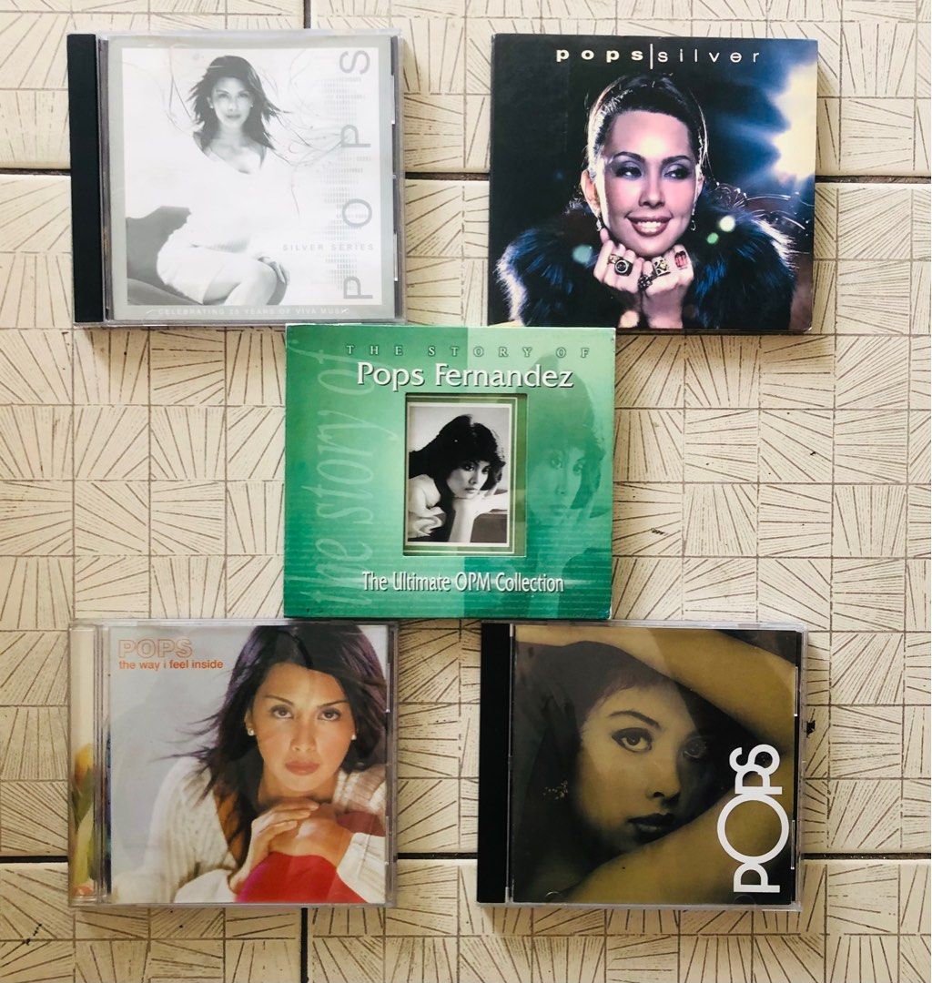 Pops Fernandez CD’s (Category: CDs & DVDs) located in Mandaluyong City. Submitted by inchan.e (Listing ID 1346186375, Image 1). Description: Silver series-700 Silver-400 Pops-700 The ultimate OPM collection-600 The way I feel inside-700.