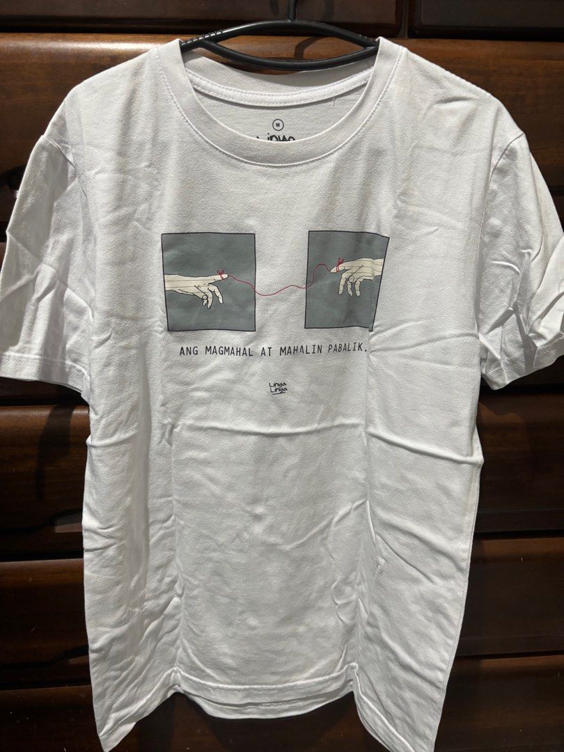 Preloved linya linya shirt (white) (Category: Tshirts & Polo Shirts ) located in Mangaldan. Submitted by prelovedstuffcm (Listing ID 1346242955, Image 1). Description: Preloved linya linya shirt. No kili-kili stains. Decluttering stuff + hindi na rin kasya..