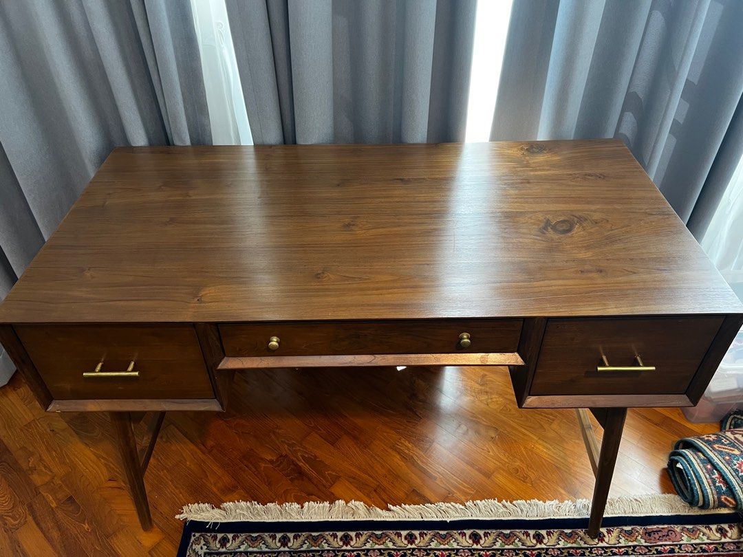 Study table - Rooma (Category: Tables & Sets) located in Singapore. Submitted by kat1511 (Listing ID 1346134366, Image 2). Description: Letting go our beloved study table from Rooma. This was customized and dimensions are 120cm x 60cm x 78cm. It’s in great condition as we had used a protective surface cover. Self collect from Sixth Avenue or I can help to arrange for delivery at buyers cost..