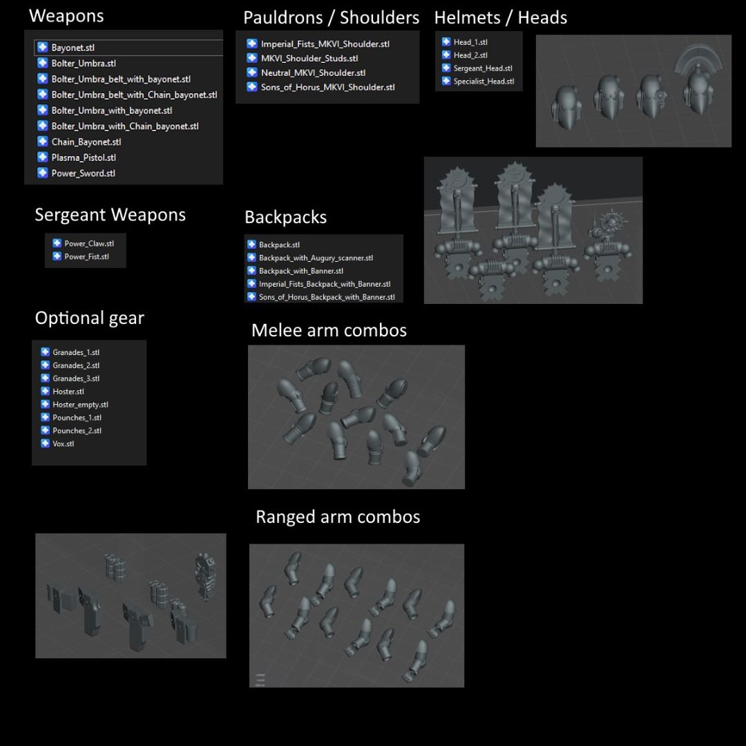 Warhammer MK VI Tactical Squad (Category: Gundam & Model Kits) located in Taguig. Submitted by sunmaker (Listing ID 1346286259, Image 2). Description: Im printing these mk VI astartes and other wh40k and fantasy bits, let me know what you're looking for. Very customizable so ask me what you'd like for them to have, see the pics so you can get a feel for the options. I can print how many # of kits I can also scale them up if you'd like to have som