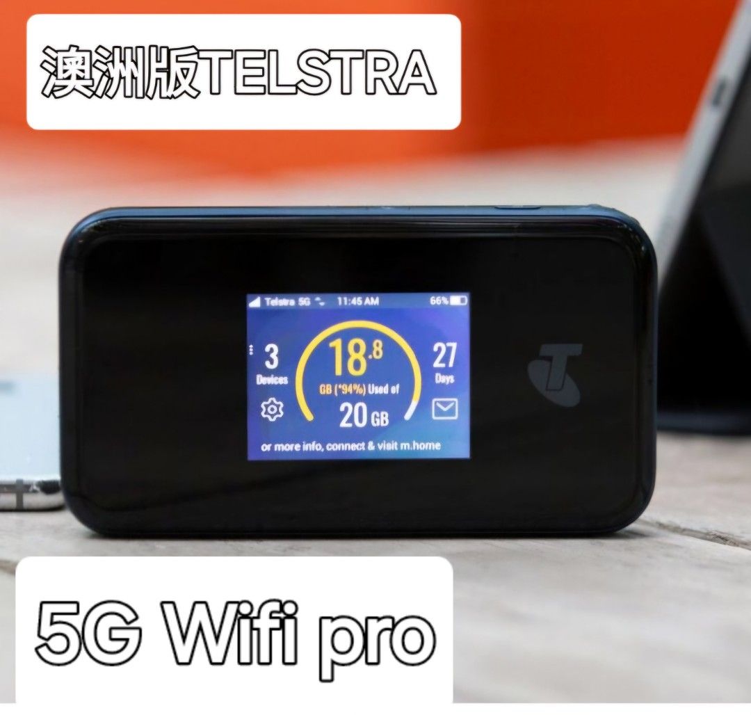 Telstra 5g Portable Router 99%new5G Wifi pro(ZTE MU500),澳洲Telstra版,5G MOBILE WiFi6 with LAN PORT ...