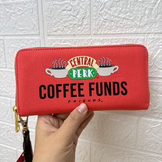 美國 BIOWORLD x FRIENDS 老友記 紅色帆布 長型 銀包64220733898881110