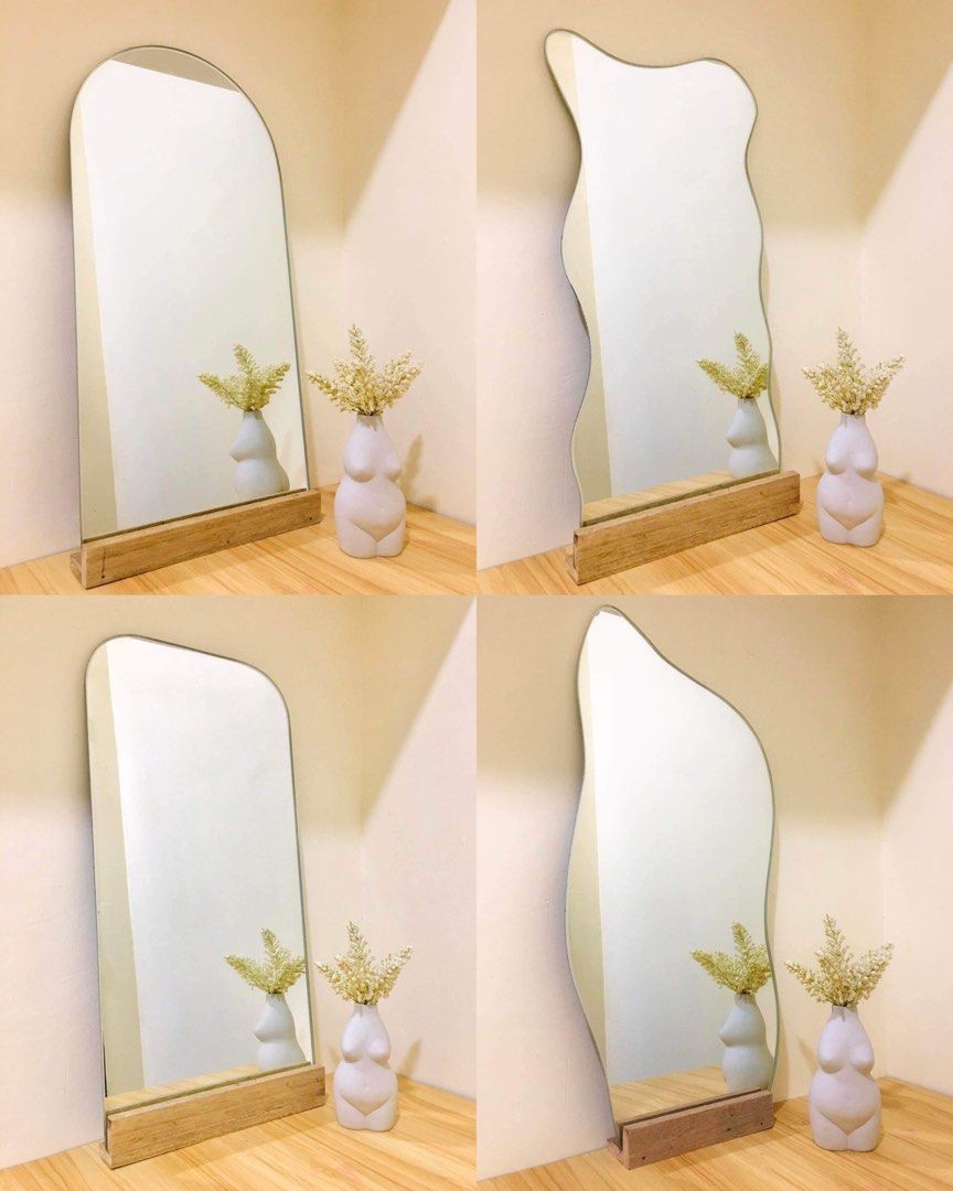AESTHETIC TABLE MIRROR (Category: Mirrors) located in Manila. Submitted by LUMINOSAPH (Listing ID 1346463240, Image 2). Description: NORDIC TABLE MIRROR ELEVATE YOUR ROOM AESTHETICS WITH NORDIC MIRRORS ✨ ✅ WOOD STOPPER INCLUDED ✅ OPEN FOR CUSTOMIZED MIRRORS ✅ OPEN FOR INSTALLATION NORDIC TABLE MIRROR NORDIC TABLE MIRROR NORDIC TABLE MIRROR • Copper-free • 6 mm thick • Framed or frameless • No waves/no distortions • SuperB quality 💯 · Delivery vi