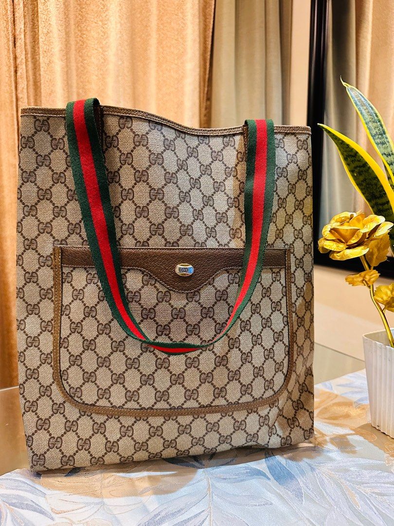 AUTHENTIC Gucci (Category: Luxury Bags & Wallets) located in Quezon City. Submitted by FashionFab (Listing ID 1346488466, Image 1). Description: 100% authentic Gucci sherryline tote bag. Can be used as laptop bag and on the go bag. A timeless piece..