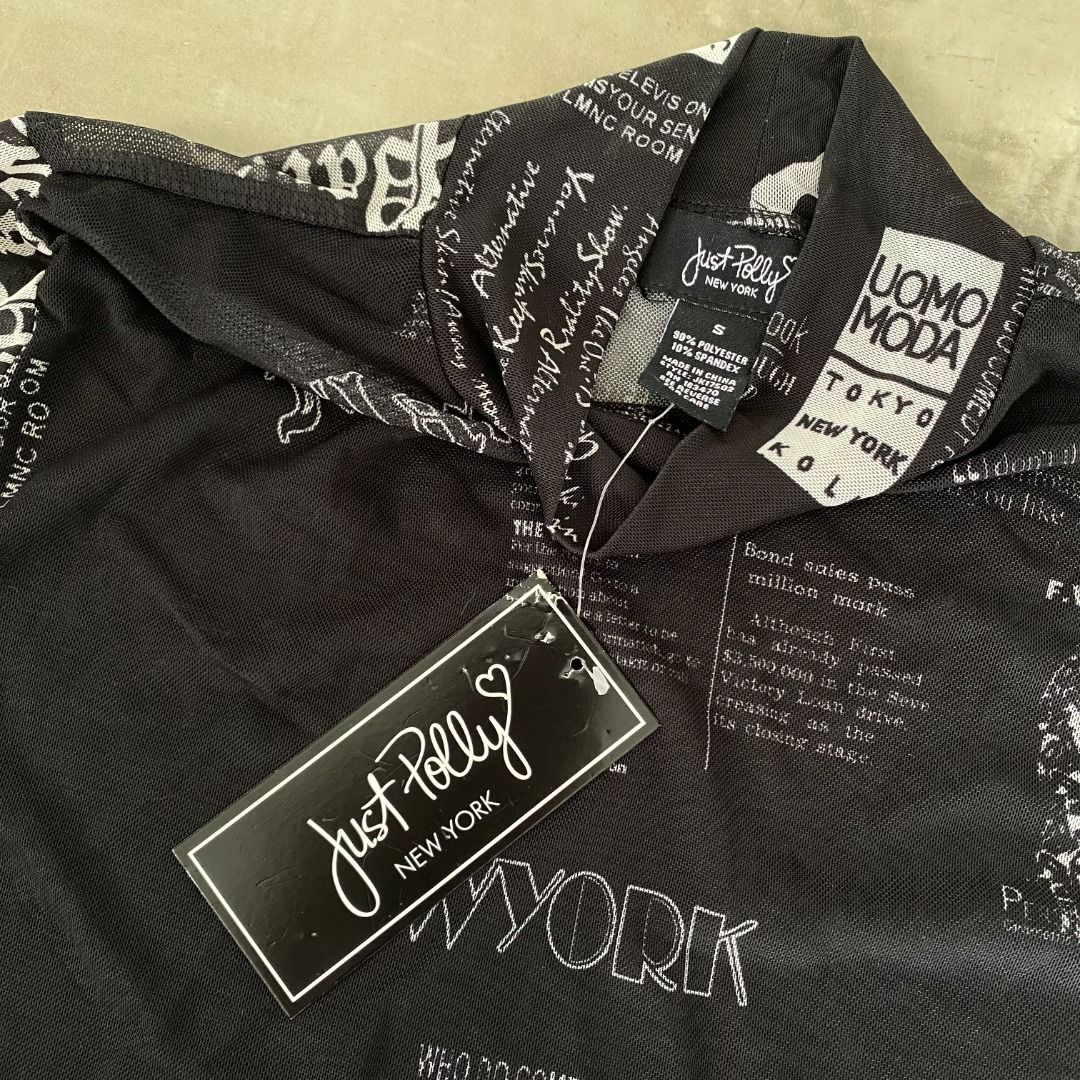 Black Graphic Mesh Top (Category: Longsleeves) located in Bacolod City. Submitted by found.objects (Listing ID 1346431870, Image 2). Description: pm for details <3.