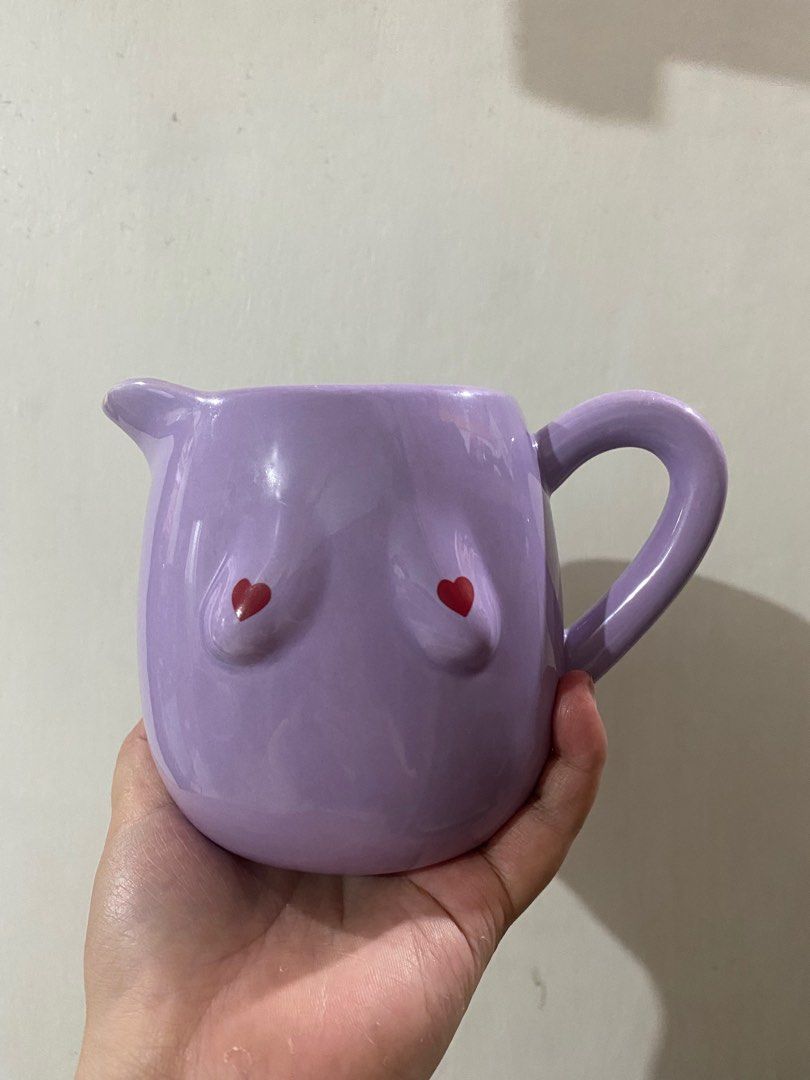 Boobs Mug Flying Tiger Copenhagen (Category: Dinnerware & Cutlery) located in Caloocan City. Submitted by sherisseop09502 (Listing ID 1346446288, Image 1). Description: -Slight minimal chip on the tip of the jug -Used as display only -overall in great condi! -from Flying tiger Copenhagen - with og paperbag Loc: Valenzuela.
