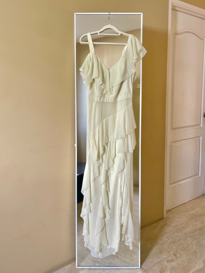 COAST- (rent/sale) Ruffle Off Shoulder Ruffle Midi Maxi/ Long Dress ...