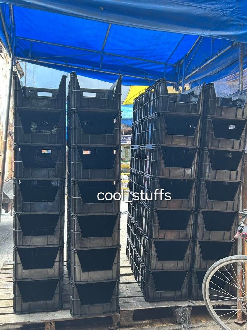 Crate bin heavy duty stackable (Category: Construction Tools & Equipment) located in Quezon City. Submitted by c0ol_stuff (Listing ID 1346400810, Image 1). Description: heavy duty quality not china open for resellers or walk in.