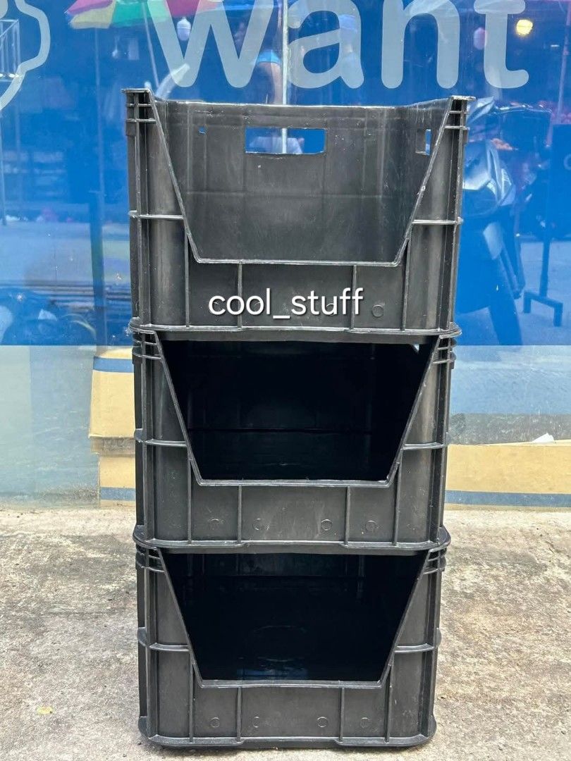Crate bin heavy duty stackable (Category: Construction Tools & Equipment) located in Quezon City. Submitted by c0ol_stuff (Listing ID 1346400810, Image 2). Description: heavy duty quality not china open for resellers or walk in.