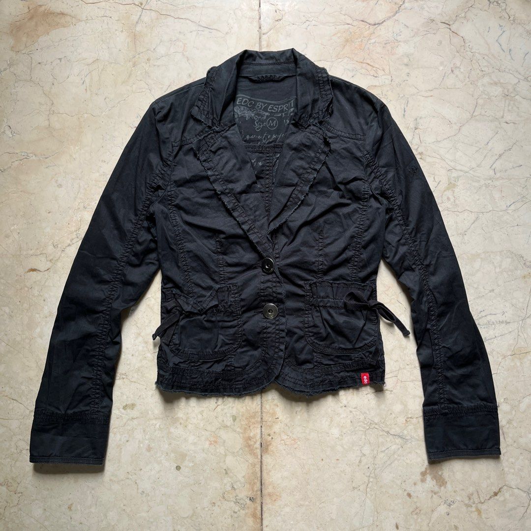 Esprit Black Blazer, Fesyen Wanita, Pakaian Wanita, Baju Luaran di
