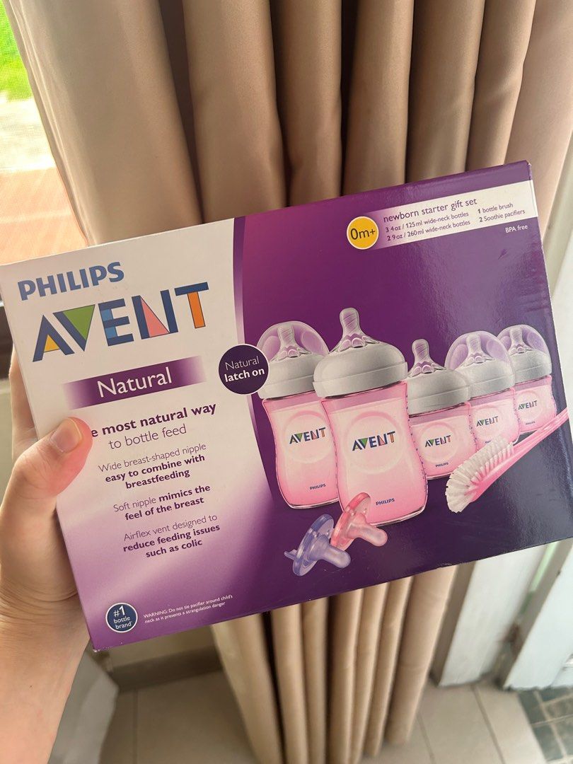 Genuine Philips Avent Bottle Newborn Starter Gift Set (Category: Breastfeeding & Bottle Feeding) located in Zamboanga. Submitted by rainielle73 (Listing ID 1346302574, Image 1). Description: Brand new from the US. Five (5) bottles in total Rfs Excess stock, overbought. Shipping thru JNT..