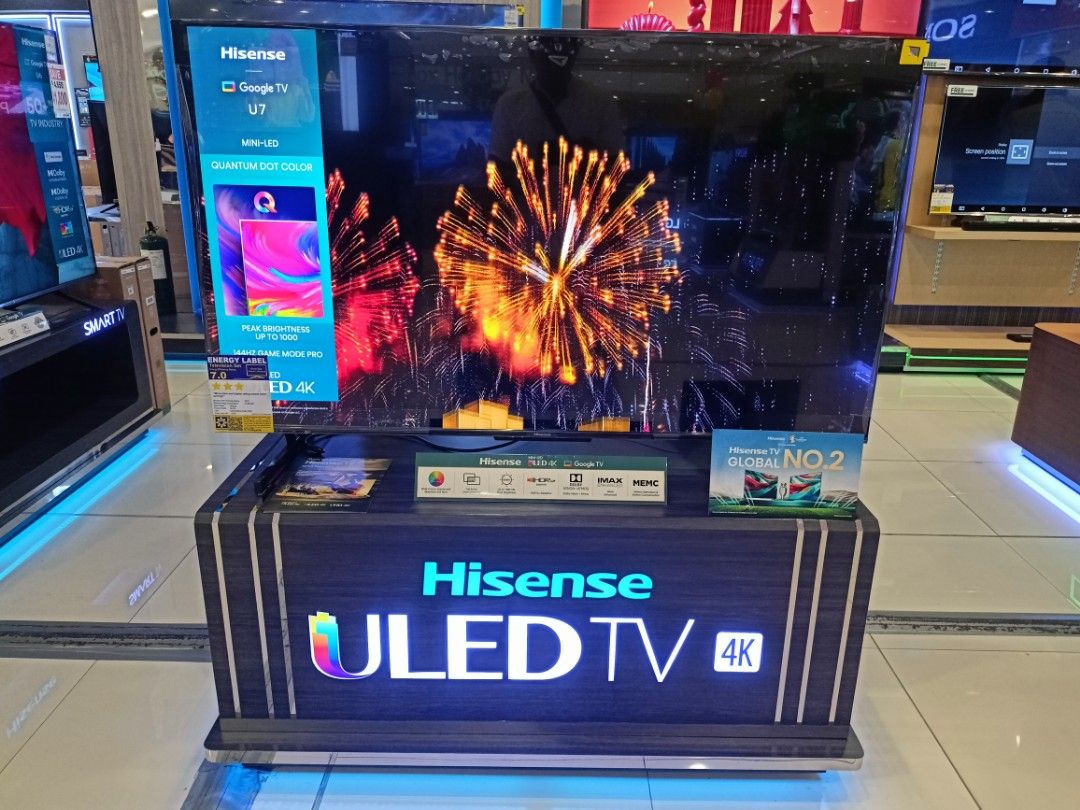 HISENSE SMART TV (Category: TV) located in Rizal. Submitted by florenciocanoy62 (Listing ID 1346466760, Image 1). Description: 🎊🎊 HISENSE SMART TV 🎊🎊 ✅SMART TV ✅GOOGLE TV ✅ULED TV ✅Free WALL MOUNT Fhd google tv 32" 32a4n. 10,400 43". 43a4n. 14,700 Uhd 4k google tv 50". 50a6k. 20,400 55". 55a6k. 23,700 65". 65a6k. 31,670 75". 75a6k. 45,999 Uled 4k uhd google tv 55". 55u60h. 27,700 65". 65u60h. 37,999 Mini uled 4k google tv 55". 55u7k. 37,700 6