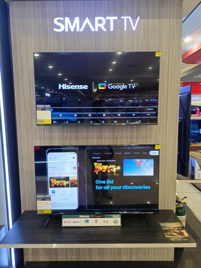 HISENSE SMART TV (Category: TV) located in Rizal. Submitted by florenciocanoy62 (Listing ID 1346466760, Image 3). Description: 🎊🎊 HISENSE SMART TV 🎊🎊 ✅SMART TV ✅GOOGLE TV ✅ULED TV ✅Free WALL MOUNT Fhd google tv 32" 32a4n. 10,400 43". 43a4n. 14,700 Uhd 4k google tv 50". 50a6k. 20,400 55". 55a6k. 23,700 65". 65a6k. 31,670 75". 75a6k. 45,999 Uled 4k uhd google tv 55". 55u60h. 27,700 65". 65u60h. 37,999 Mini uled 4k google tv 55". 55u7k. 37,700 6