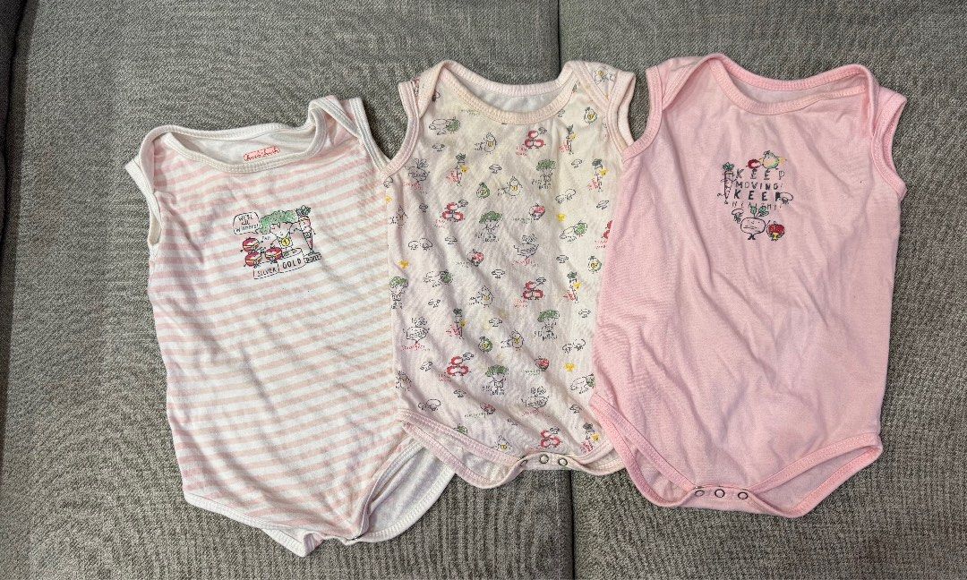 Hush Hush Onesie 6-9 months (Category: Babies & Kids Fashion) located in Rizal. Submitted by milotee (Listing ID 1346301761, Image 1). Description: SIZE: Fits 6-9 months WITH FLAWS (please check the images) I used to put mosquito patches but the adhesive left some marks at the back. There are also stains which I think can be removed when washed. RFS: Decluttering Location: Binangonan, Rizal.