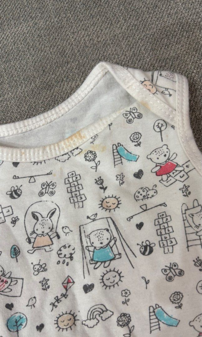 Hush Hush Onesies 3-6months (Category: Babies & Kids Fashion) located in Rizal. Submitted by milotee (Listing ID 1346302494, Image 3). Description: SIZE: Fits 3-6months WITH FLAWS (please check the images) There are stains. I’m not sure if it can be removed when washed. RFS: Decluttering Location: Binangonan, Rizal.