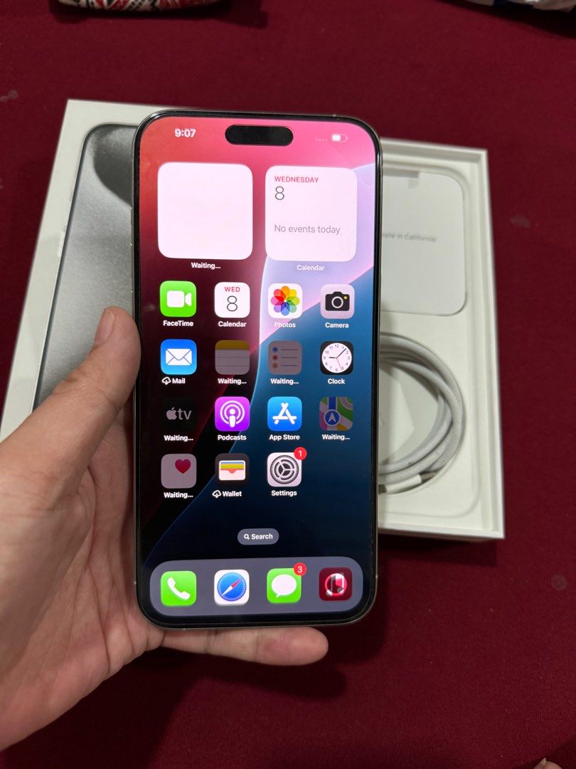 iphone 15 pro max 512gb good as new (Category: iPhone 15 Series) located in Cainta. Submitted by vine_gadget_shop (Listing ID 1346358545, Image 3). Description: iphone 15 pro max 512gb good as new complete package all original ntc variant warranty until march 2025 pick up store greenhills shopping center we accept trade in we accepy credit card and ggives installment we do cod and door to door we ship nationwide for fast transaction call 09277368