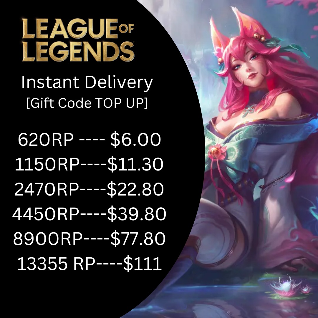 LEAGUE OF LEGENDS RIOT POINTS|LOL RP|LEAGUE OF LEGENDS GIFT CARD|LEAGUE ...
